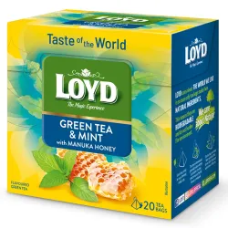 Loyd Taste of The World Green Tea with Mint and Manuka Honey, 20 bags