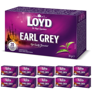 Zestaw Herbata czarna Loyd Earl Grey 20 torebek 10 sztuk