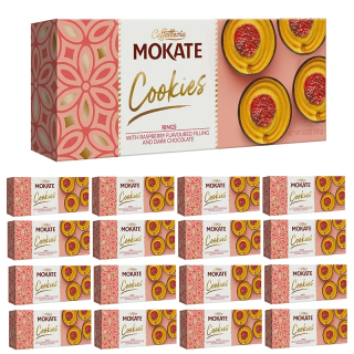 Zestaw Hurtowy Ciasteczka Mokate z Czekoladą i Malinami 150g  16 sztuk
