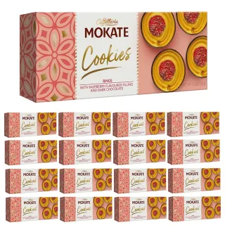 Zestaw Hurtowy Ciasteczka Mokate z Czekoladą i Malinami 150g 16 sztuk