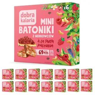 Dobra Kaloria Zestaw Mini Batoników Tarta Malinowa 13 + 1 gratis