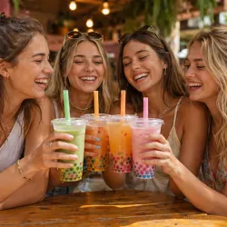 Mokate Bubble Tea Matcha Mango Kulki Zestaw Napój Owocowy 20 porcji