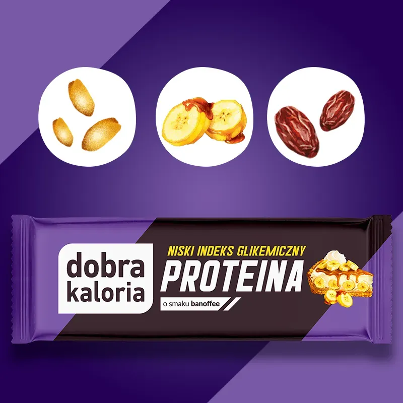 Naturalny Baton Proteinowy IG MCT Lemon Banoffee Bez Cukru Dobra Kaloria
