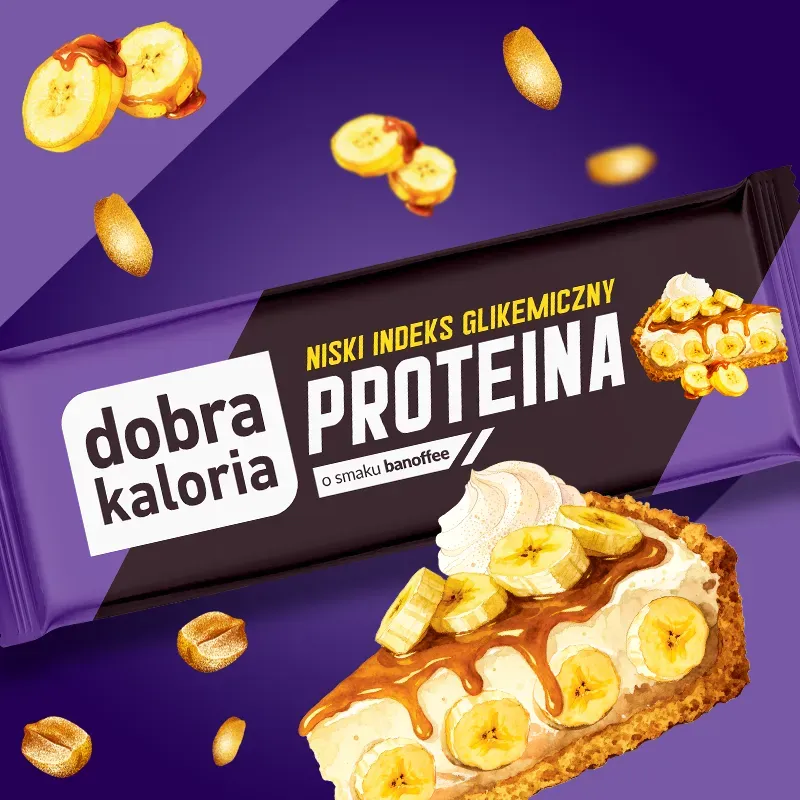 Naturalny Baton Proteinowy IG MCT Lemon Banoffee Bez Cukru Dobra Kaloria