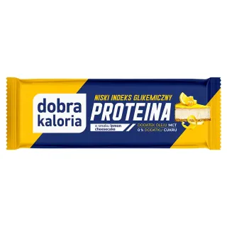 Naturalny Baton Proteinowy IG MCT Lemon Cheesecake Bez Cukru Dobra Kaloria