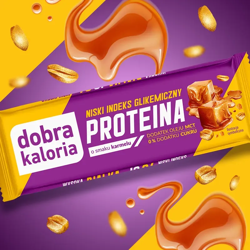 Baton proteinowy IG z MCT Karmel Dobra Kaloria 45 g