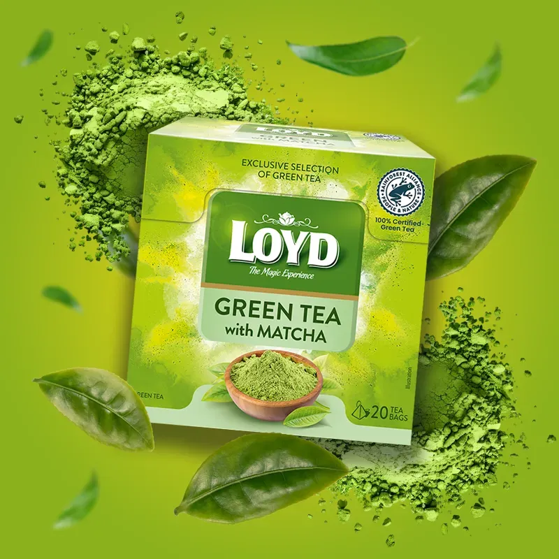 Zielona Herbata Ekspresowa Loyd z Matcha Green Tea Loyd 20 x 1.5g