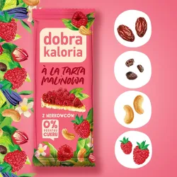 Baton z nerkowców o smaku Tarty Malinowej 35 g