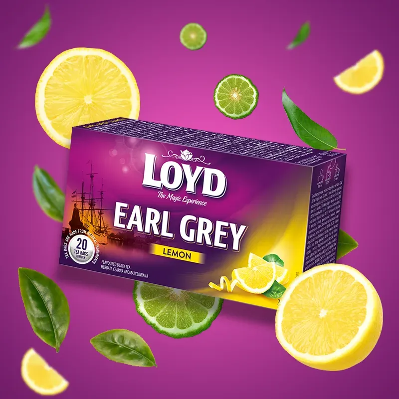 Loyd Earl Grey Lemon Black Tea, 20 bags