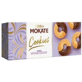 Mokate Cookies rings with dark chocolate 150 g