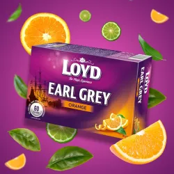 Herbata czarna Loyd Earl Grey Pomarańczowa 60 torebek