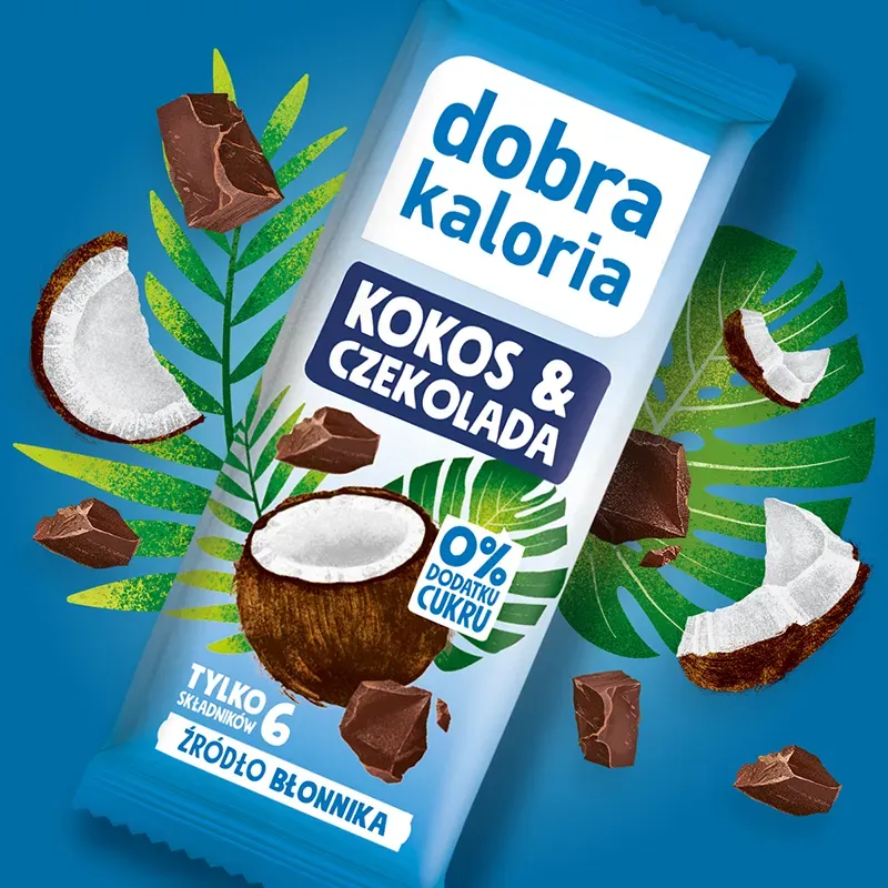 Baton kokos & czekolada 33g Dobra Kaloria