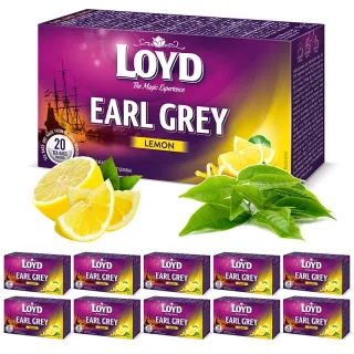 Herbata czarna Loyd Earl Grey Cytrynowa 20 torebek 10 sztuk