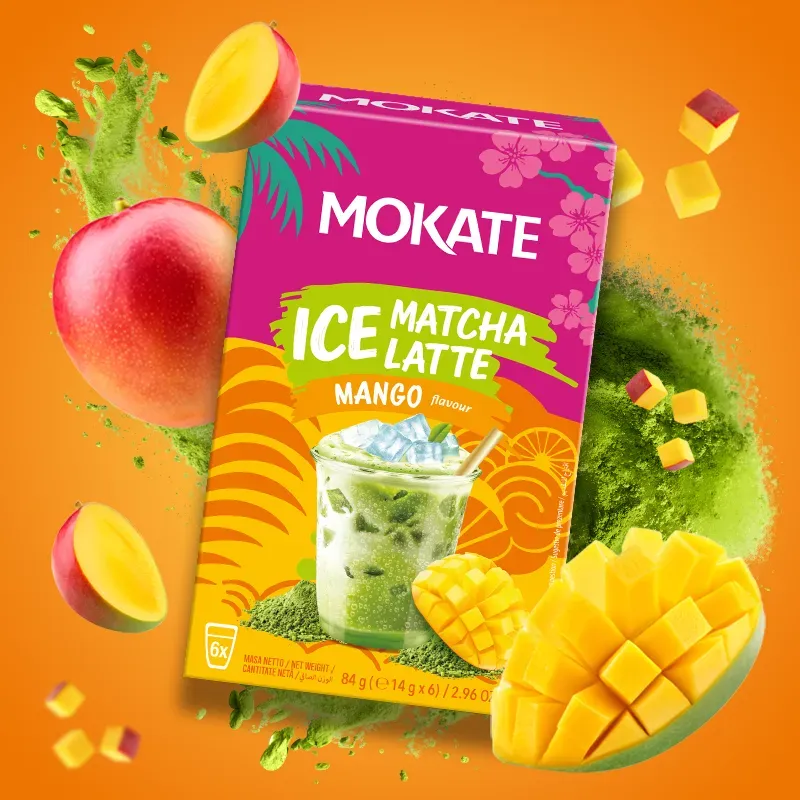 Ice Matcha Latte Mango Mokate napój matcha 6 saszetek