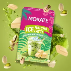 Ice Matcha Latte Pistachio & White Chocolate Mokate napój matcha pistacja biała czekolada 6 saszetek