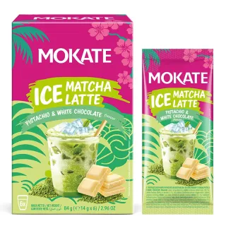 Ice Matcha Latte Pistachio & White Chocolate Mokate napój matcha pistacja biała czekolada 6 saszetek