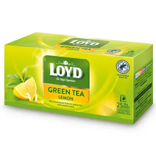 Loyd Lemon-Flavoured Green Tea, 25 bags