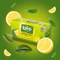 Herbata zielona Loyd o smaku cytryny 25 torebek