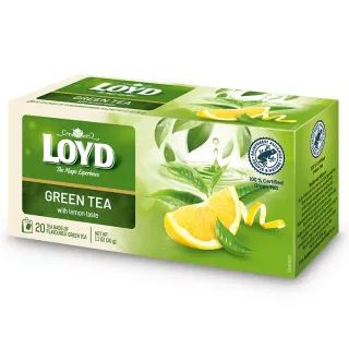 Herbata zielona Loyd o smaku cytrynowym 20 torebek