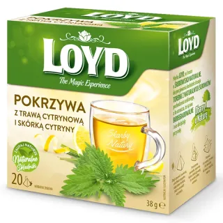 Loyd Herbal Tea: Nettle with Lemongrass and Lemon Peel, 20 bags