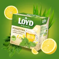 Herbatka ziołowa Loyd Pokrzywa z trawą cytrynową i skórką cytryny 20 torebek