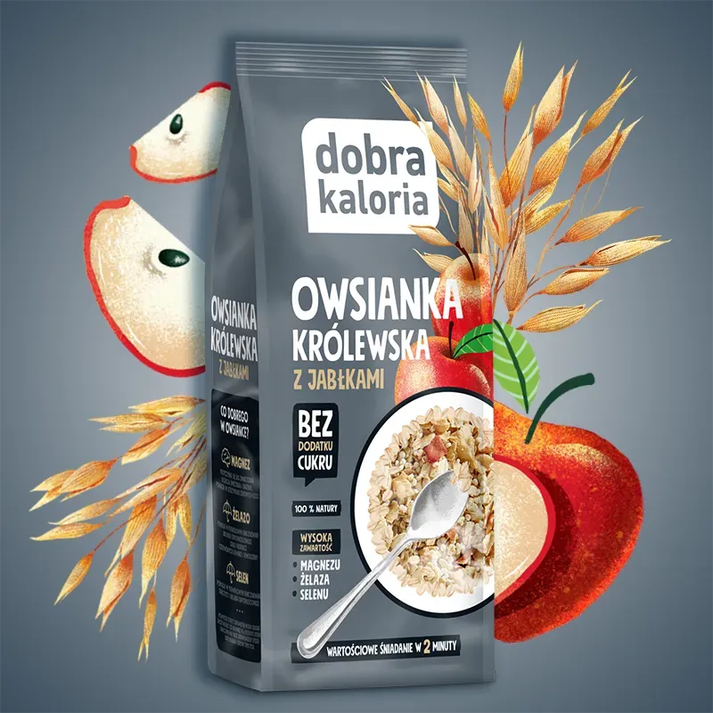 Owsianka królewska z jabłkami