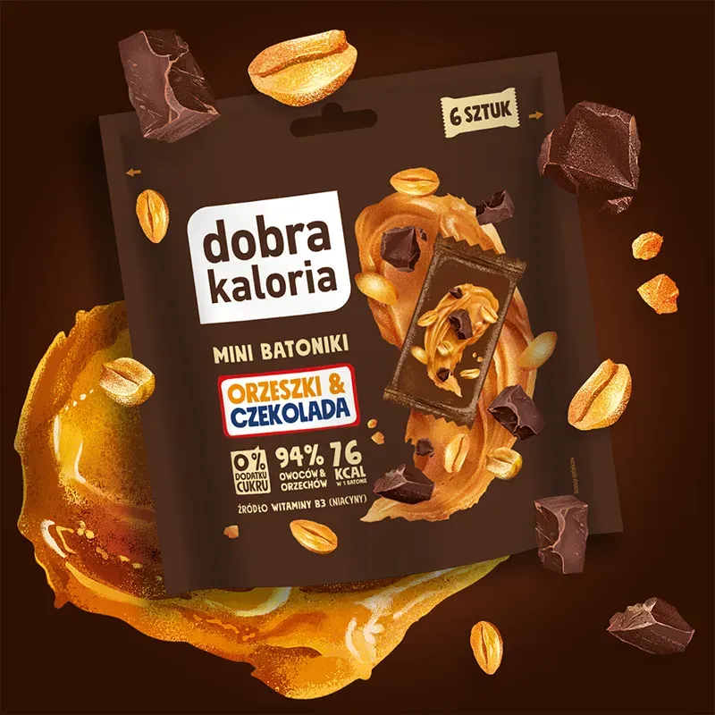Mini Batoniki Orzeszki&Czekolada 6 sztuk