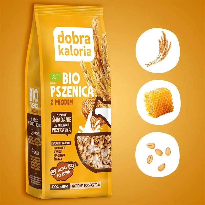 Organic wheat with honey