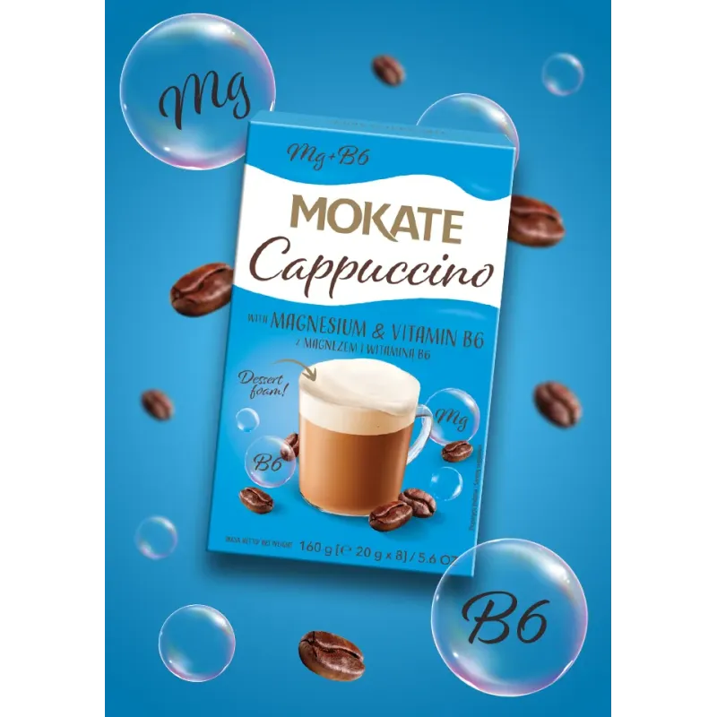 Cappuccino Mokate z Magnezem 160 g kartonik 8 saszetek