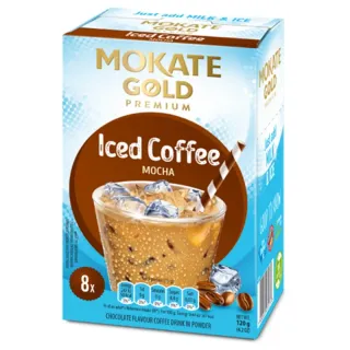 Kawa mrożona Mokate Gold Iced Coffee o smaku mocha 8 saszetek