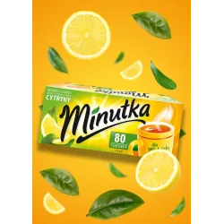 Minutka lemon-flavoured black tea, 80 bags