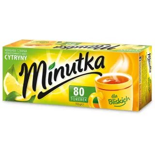 Minutka lemon-flavoured black tea, 80 bags