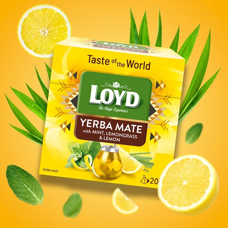 Loyd Taste of The World Yerba Mate with Mint, Lemongrass and Lemon Peel – 20 tea bags