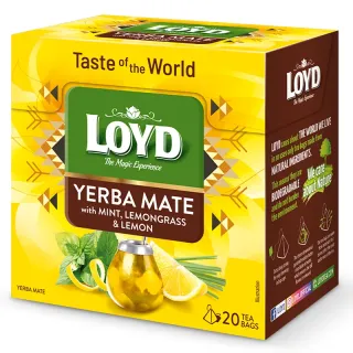 Loyd Taste of The World Yerba Mate with Mint, Lemongrass and Lemon Peel – 20 tea bags