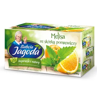 Babcia Jagoda Lemon Balm and Orange Fruit and Herbal Tea, 20 bags