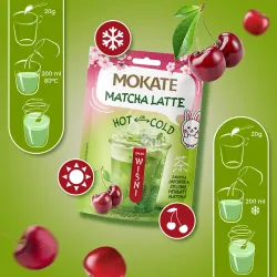 CHERRY-FLAVOURED MATCHA LATTE 40G