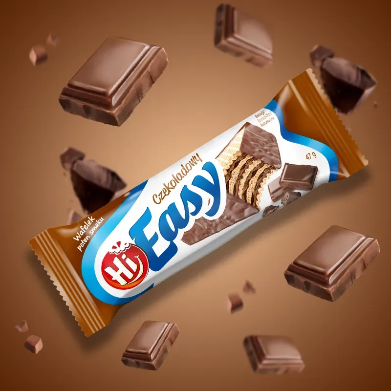 Wafelki HI EASY o smaku czekoladowym