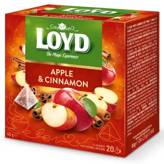 LOYD APPLE AND CINNAMON FRUIT TEA, 20 BAGS