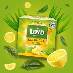 Herbata zielona Loyd o smaku Cytryny z Trawą cytrynową 20 torebek