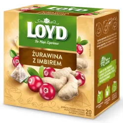 Herbatka owocowa Loyd Żurawina i Imbir 20 torebek