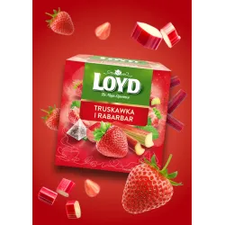 Herbatka owocowa Loyd Truskawka i Rabarbar 20 torebek