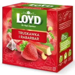 Herbatka owocowa Loyd Truskawka i Rabarbar 20 torebek