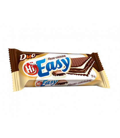 Wafelki HI EASY Duo mleczno-czekoladowy