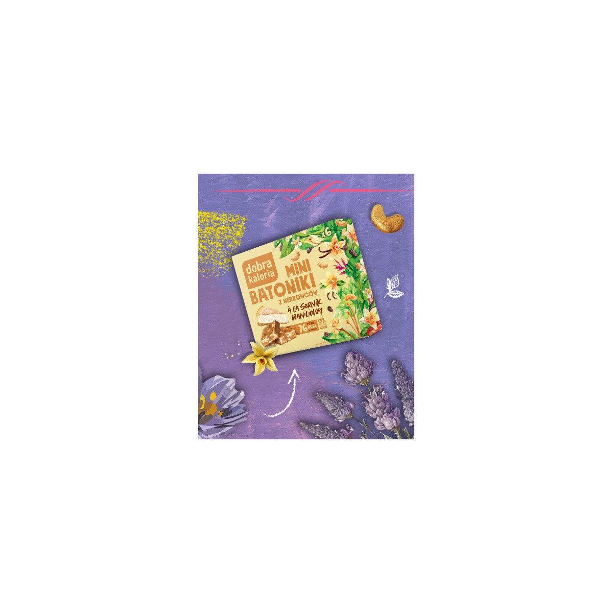 Mini bars with vanilla cheesecake flavour