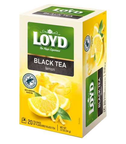 Herbata czarna Loyd o smaku cytryny 20 torebek