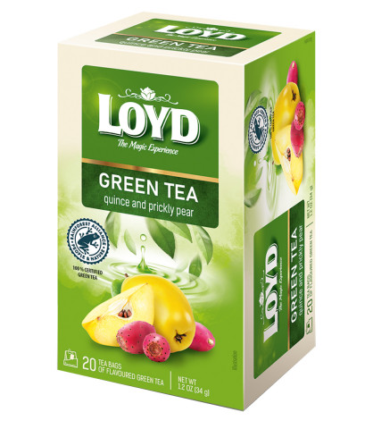 Herbata zielona Loyd z pigwą opuncją 20 torebek