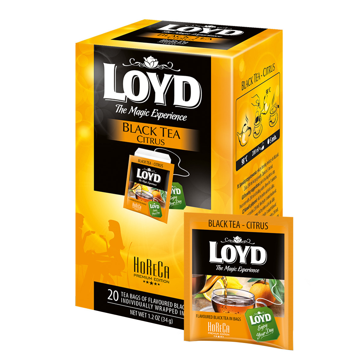 Herbata HORECA Loyd Black Tea Citrus 20 torebek
