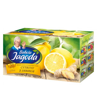 Babcia Jagoda Lemon and Ginger Fruit Tea, 20 bags