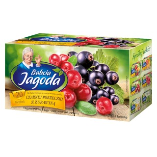 Babcia Jagoda Blackcurrant and Cranberry Fruit Tea, 20 bags