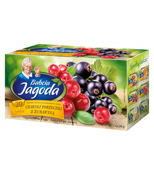 Babcia Jagoda Blackcurrant and Cranberry Fruit Tea, 20 bags